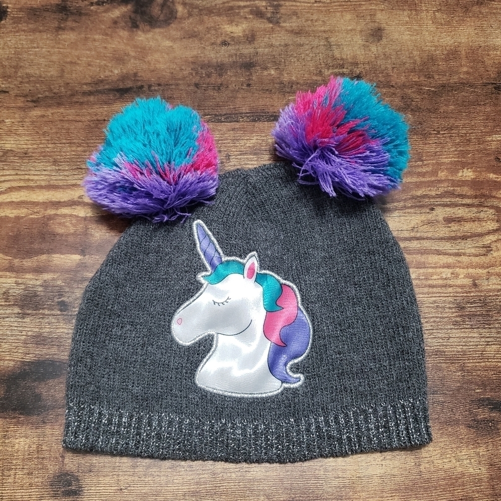 girls Unbranded unicorn pom pom winter hat one size fits most
